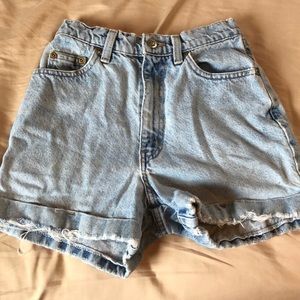 Vintage denim high waisted shorts